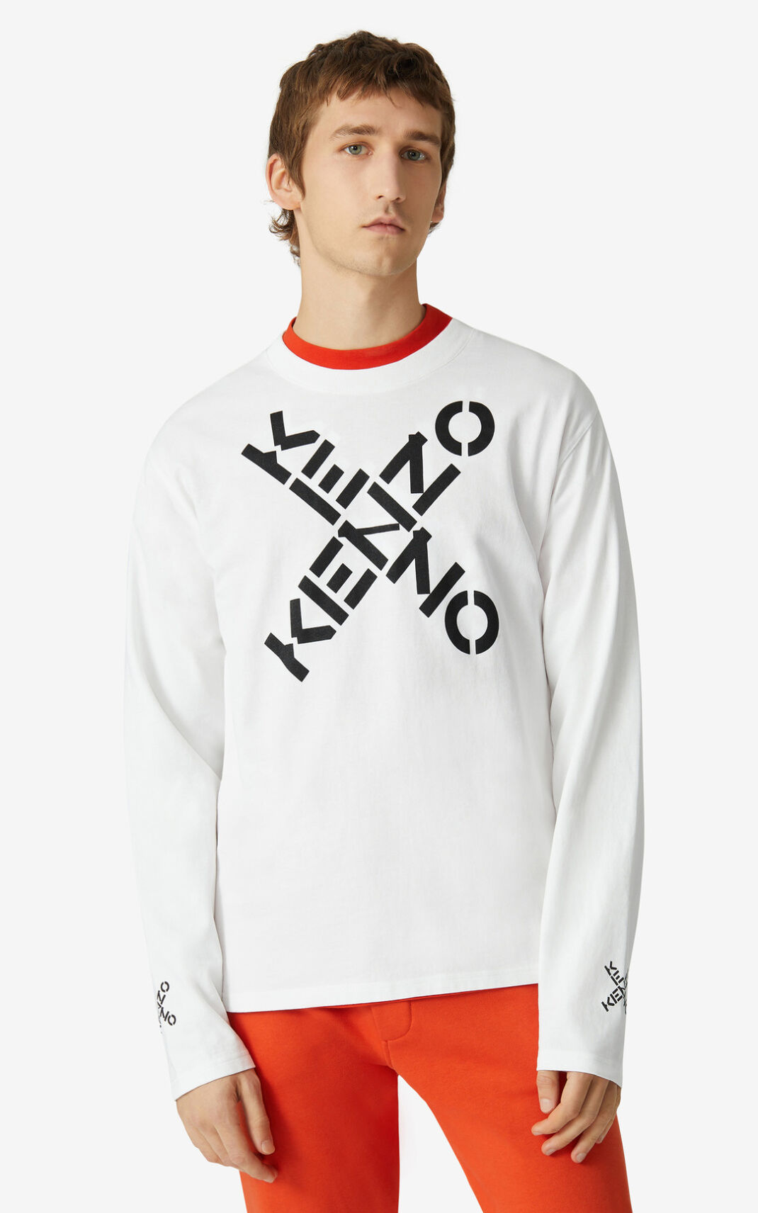 Kenzo Sport Big X Camisetas Hombre Blancas | 6970513-CI